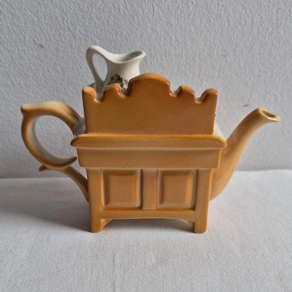 Portmeirion Miniature Teapot Washstand Yellow Botanic Garden England